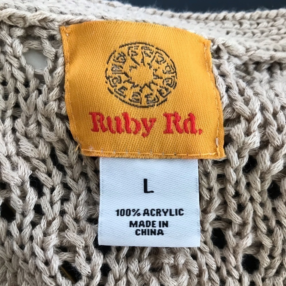 Ruby rd tan sweater ( Large) - Picture 6 of 7
